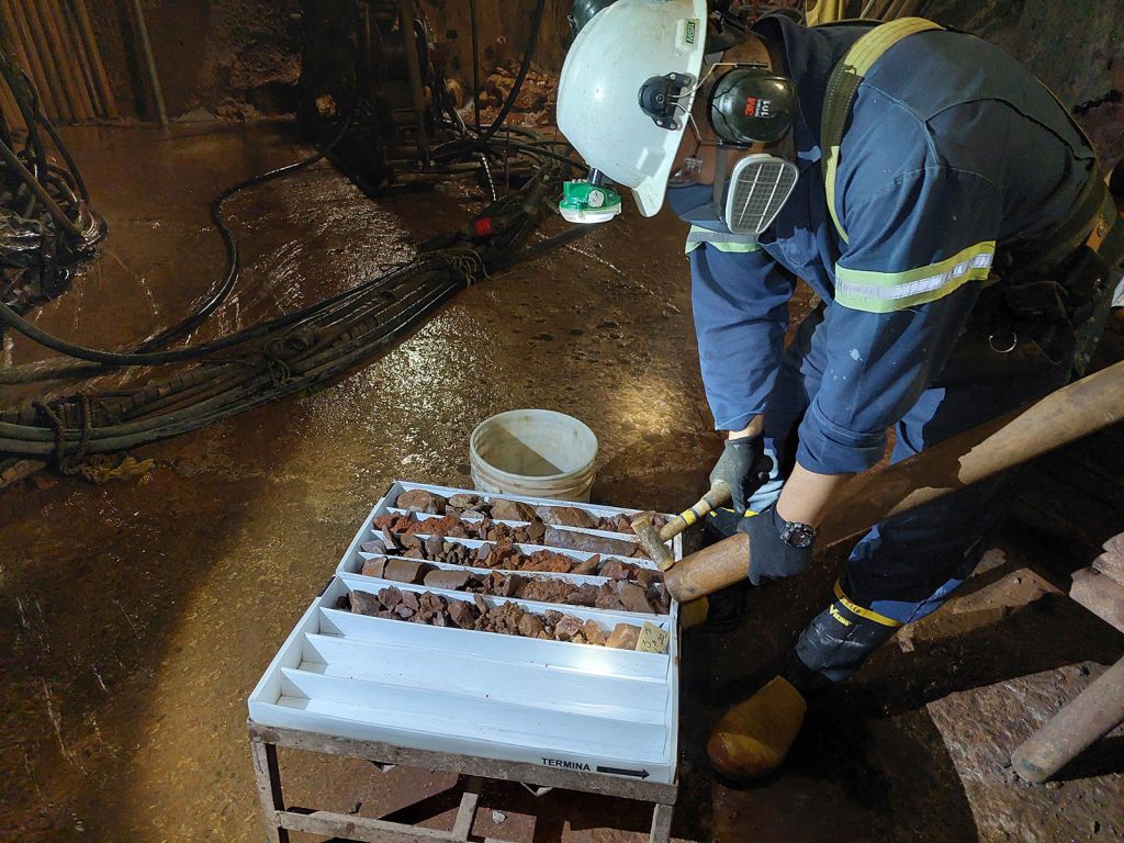 Underground drilling activities